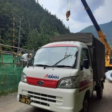 東京都内から県外ダムの建設現場までの配達を赤帽で